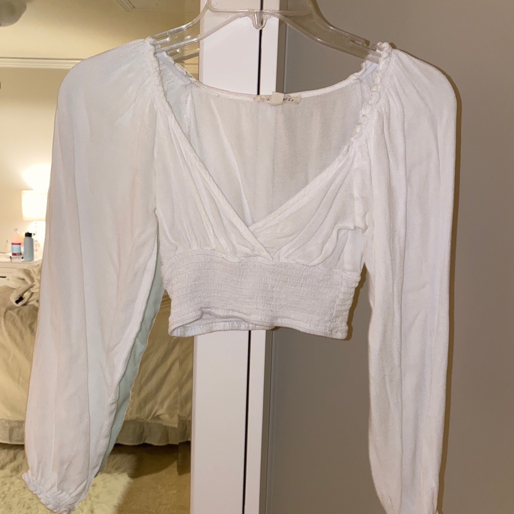 Pacsun white puff sleeve top